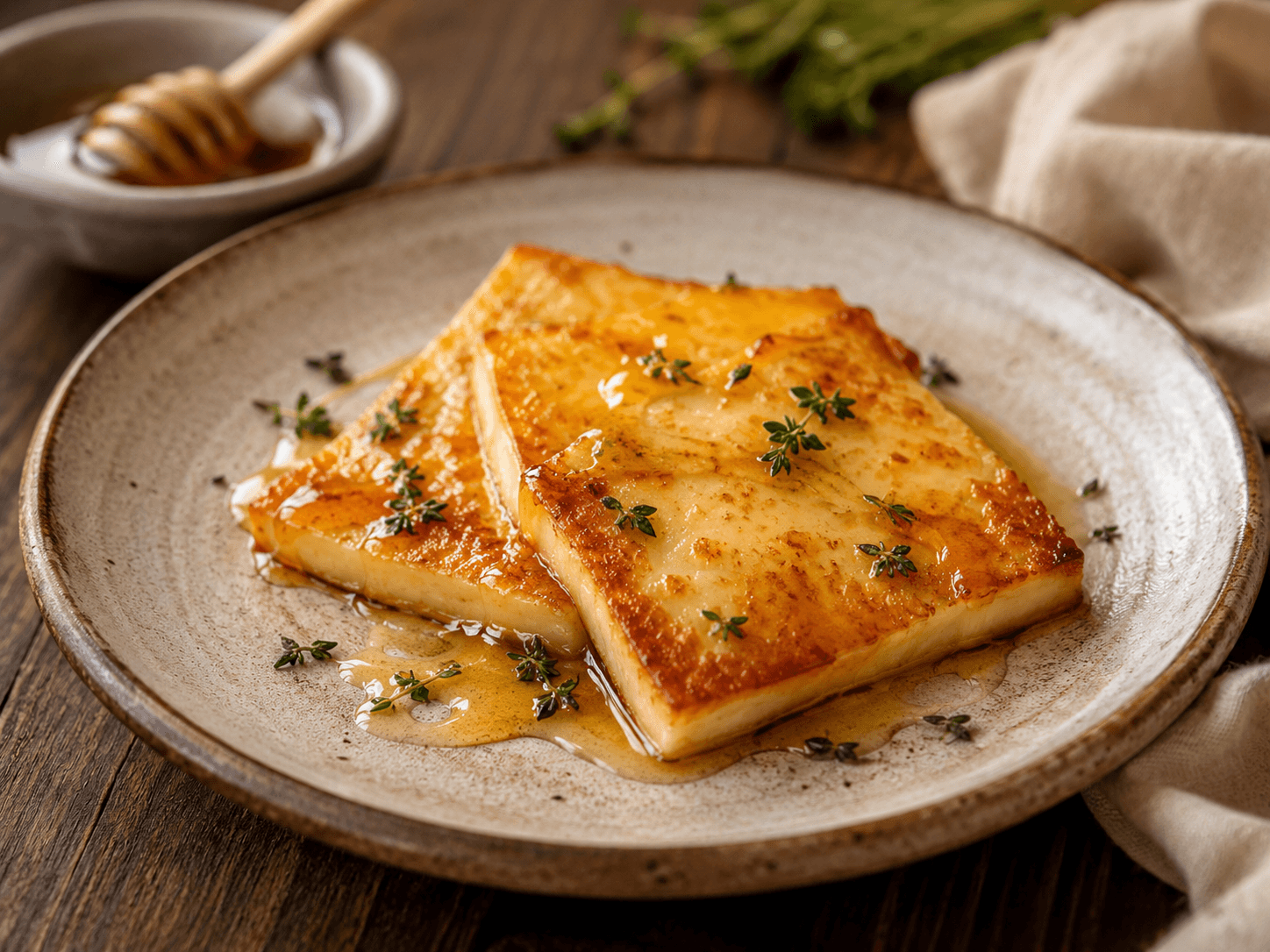 Fried Graviera with Honey