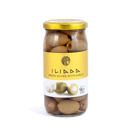 Iliada Green Olive With Garlic 370g