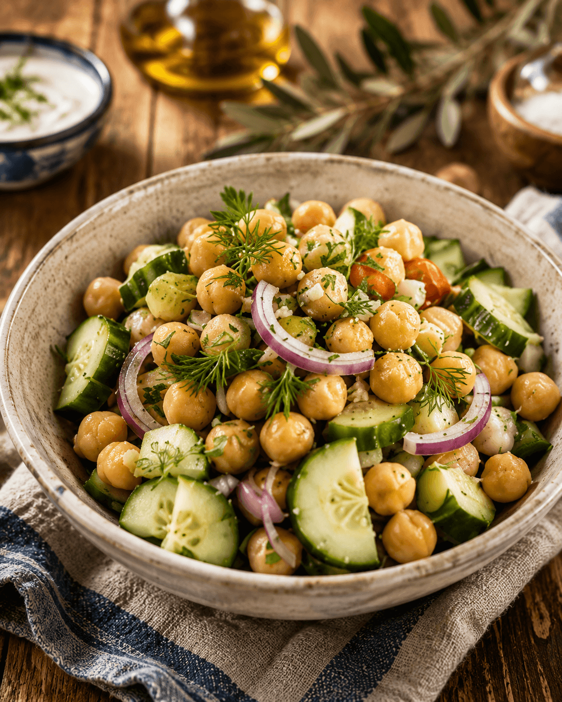 Chickpea Cucumber Salad