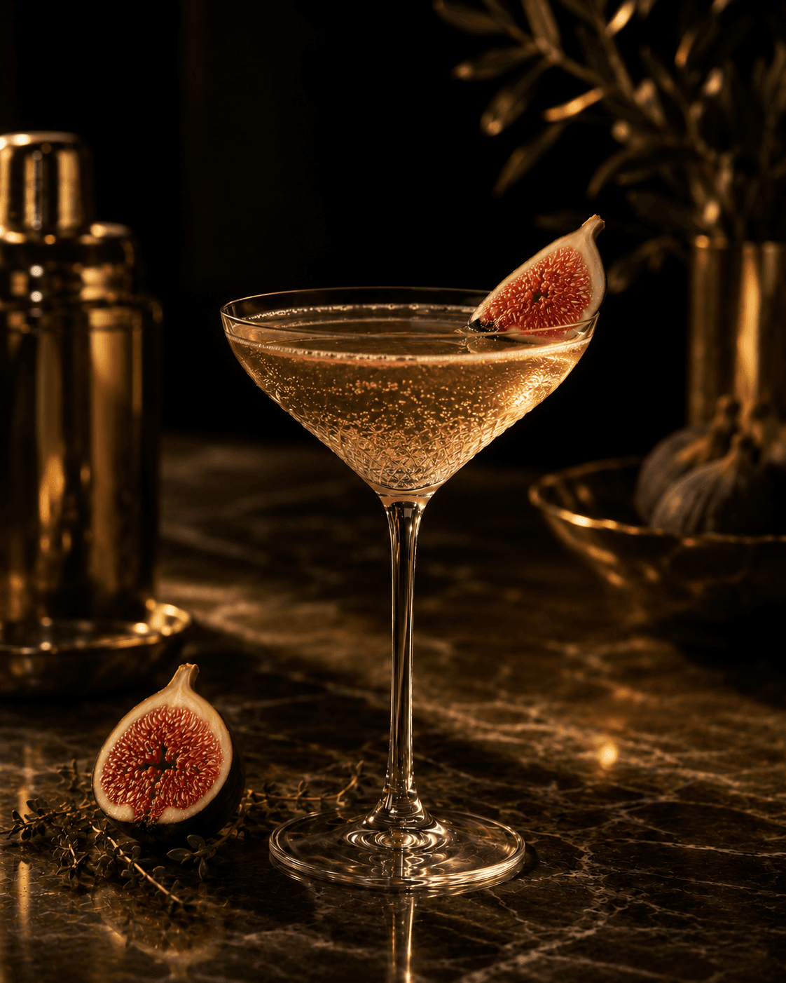 Fig & Prosecco Martini