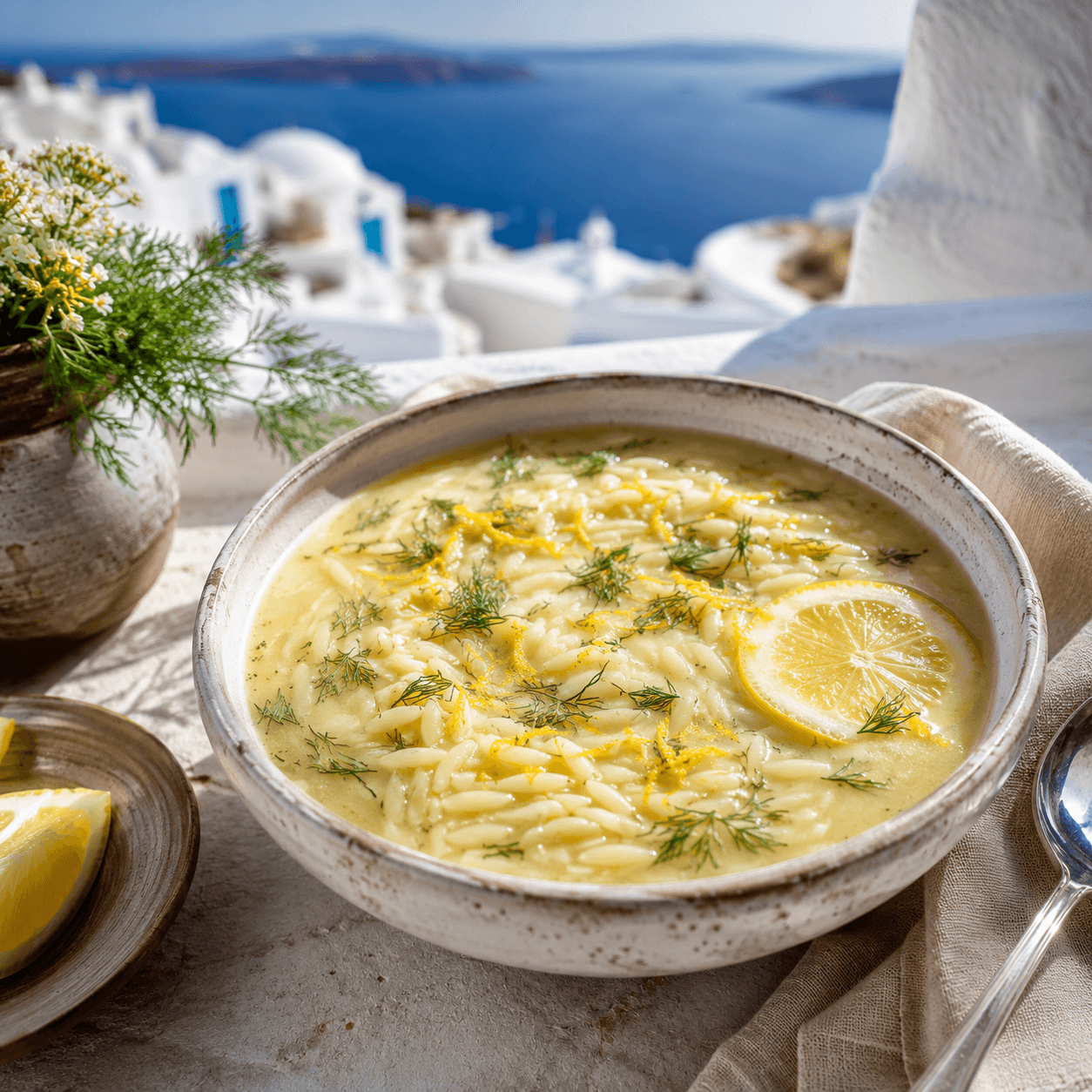 Lemon Orzo Soup