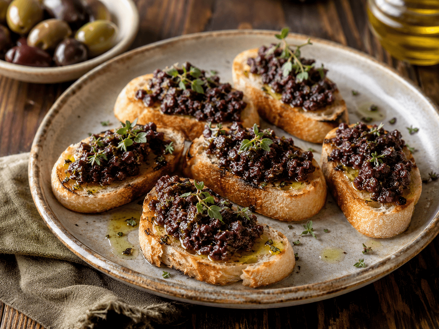 Olive Tapenade Crostini