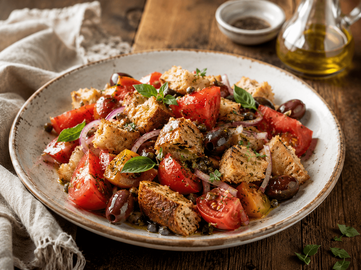 Tomato Olive Bread Salad