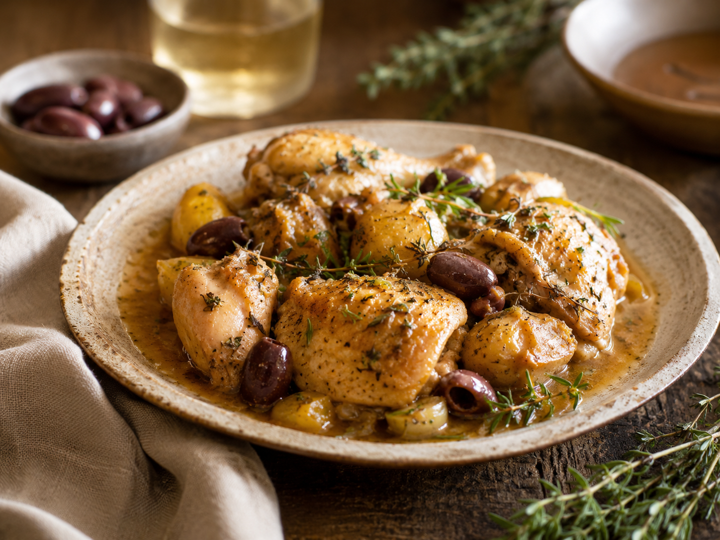 Cretan Chicken with Wine