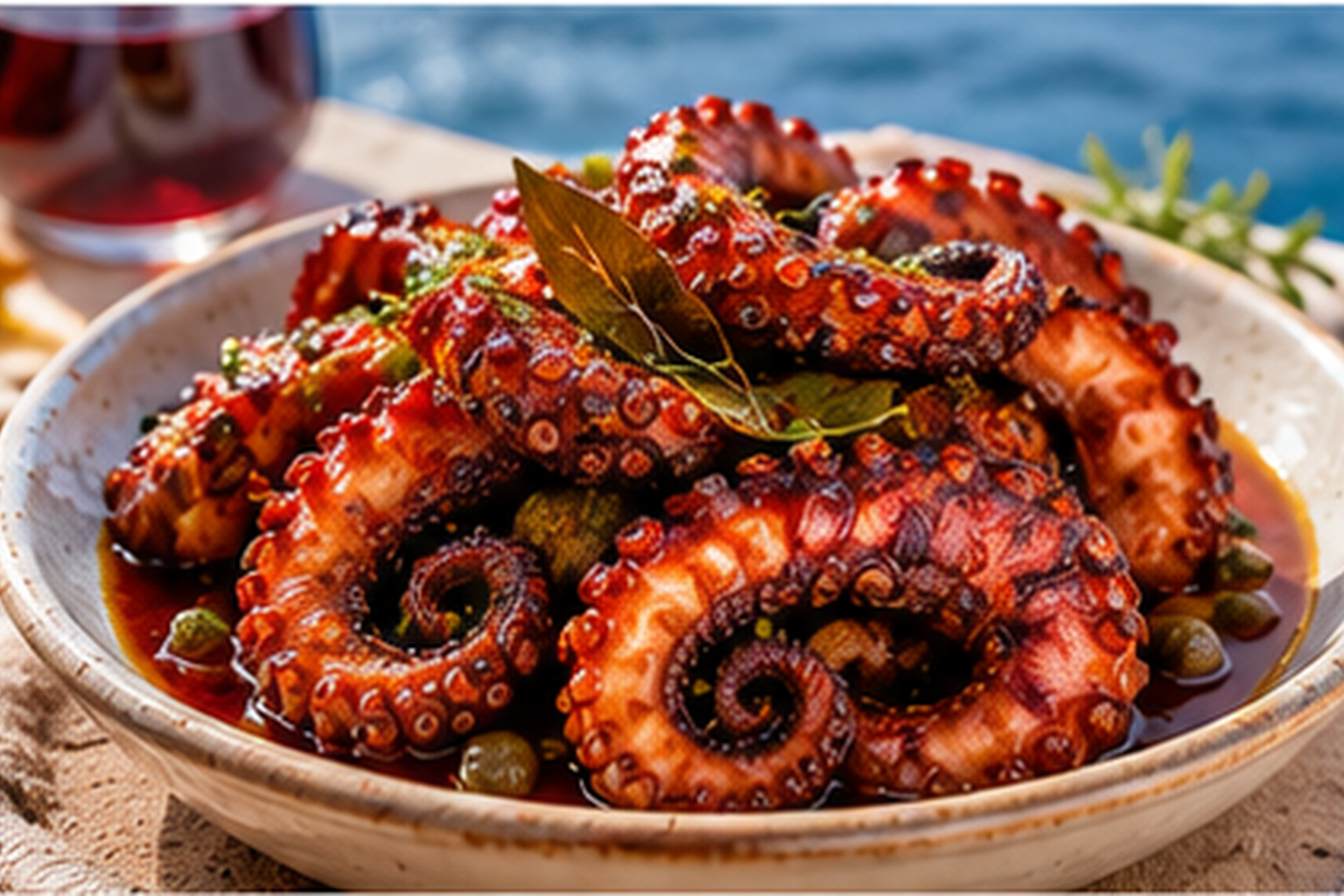 Grilled Octopus Santorini Style