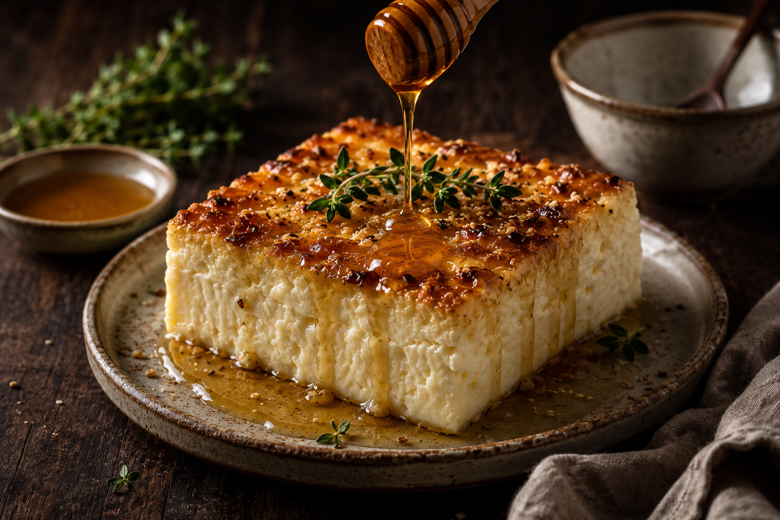 Mastelo Cheese with Honey