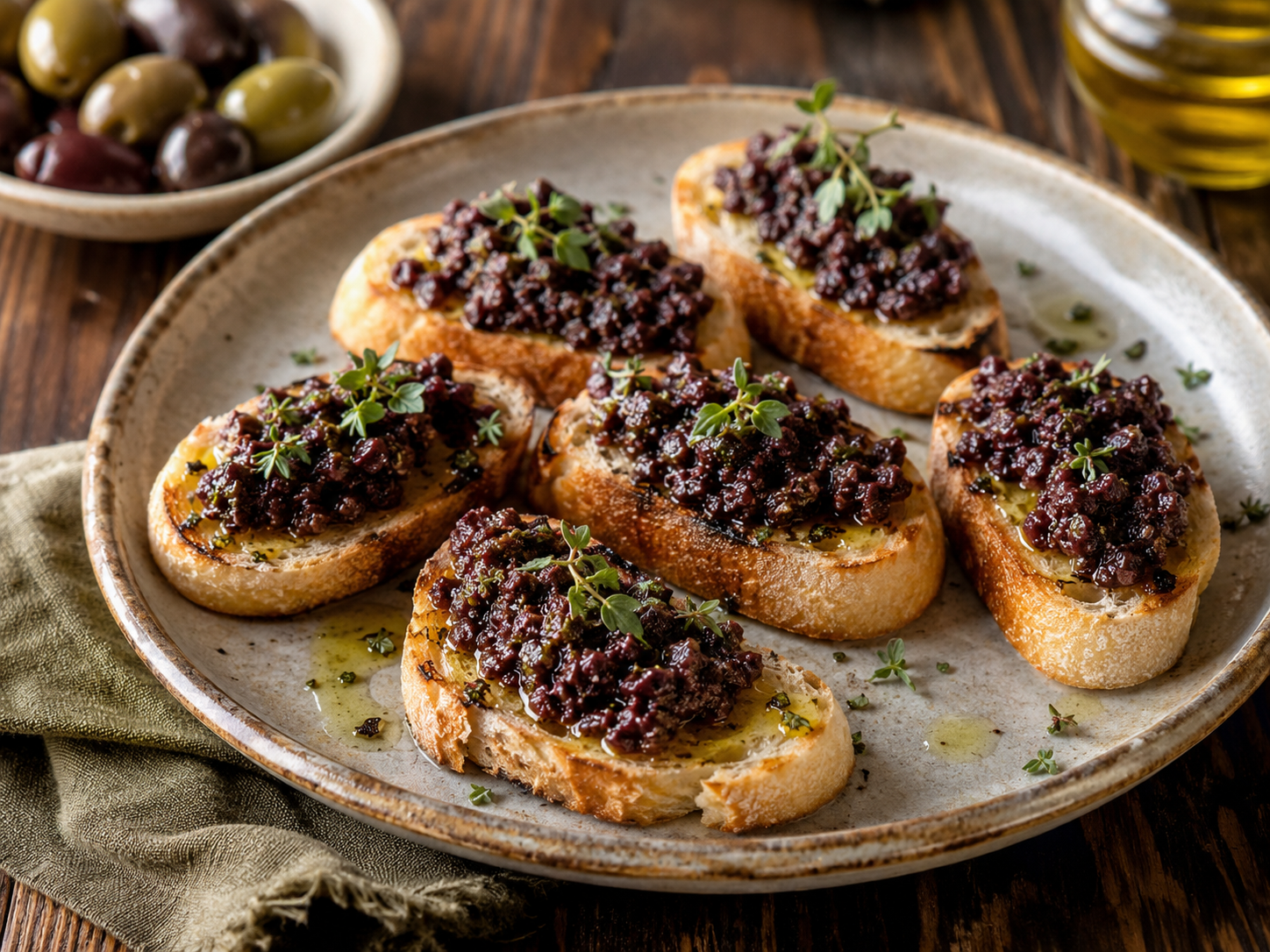 Olive Tapenade Crostini