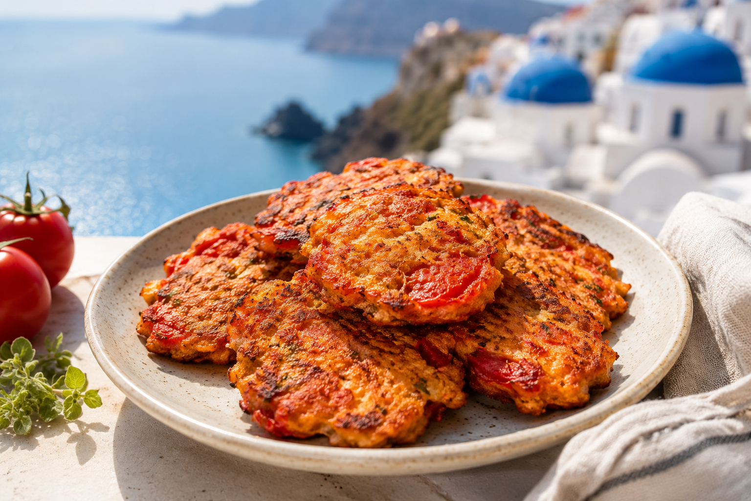Tomato Fritters with Seafood